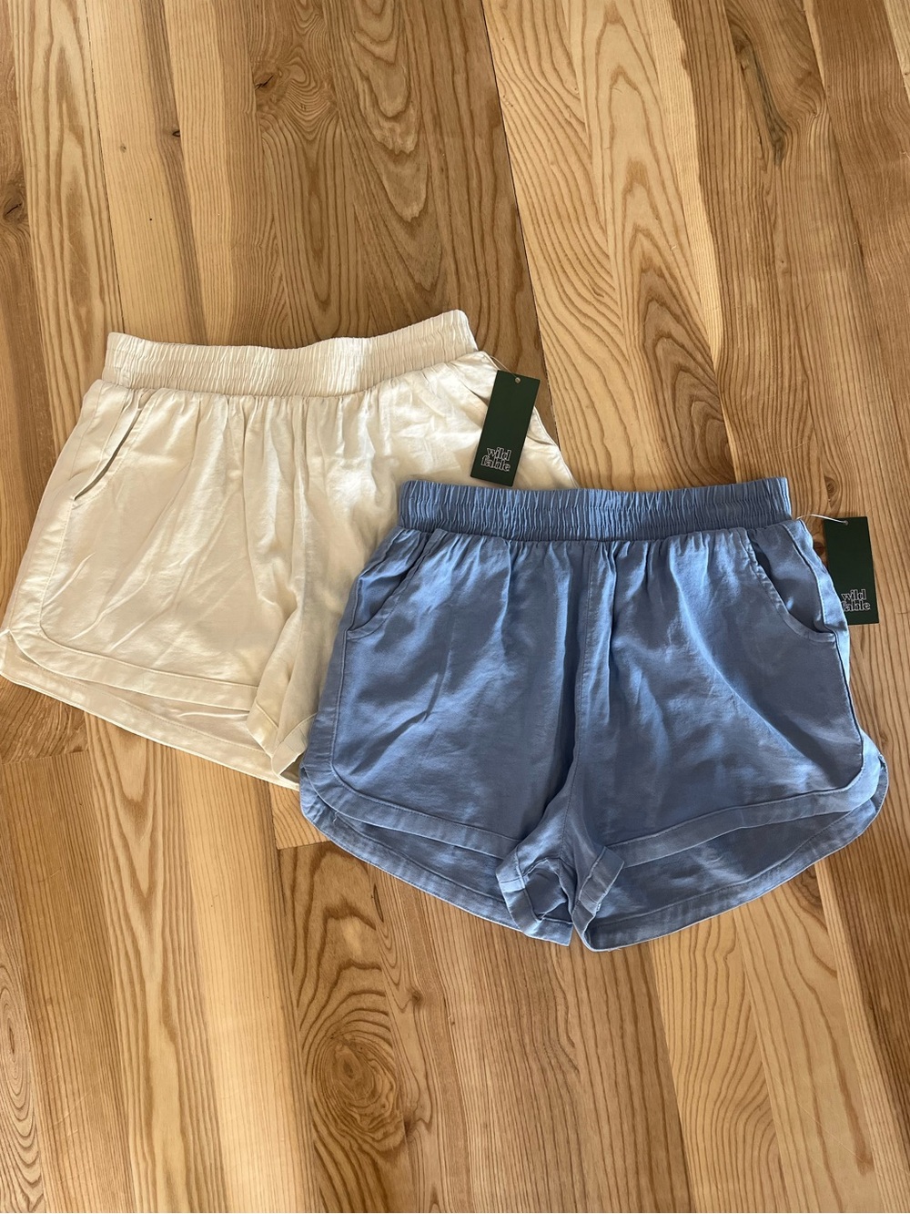 Wild Fable Blue and Cream Athletic Lounge Shorts Duo